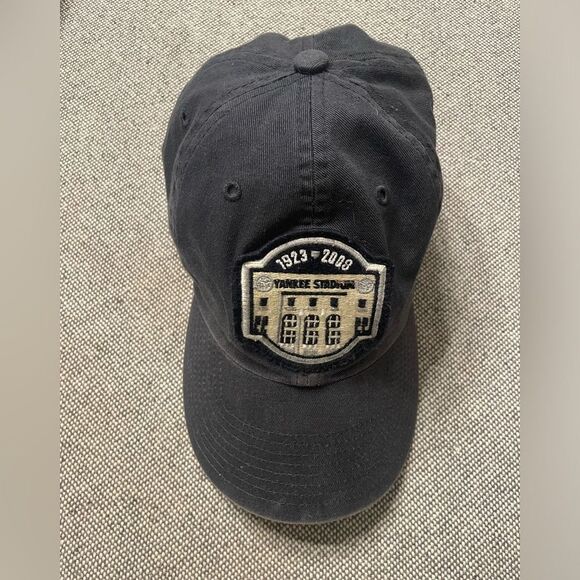 Authentic MLB Yankee Stadium 1923-2008 World Promotional Blue Baseball Cap Hat - Picture 1 of 5